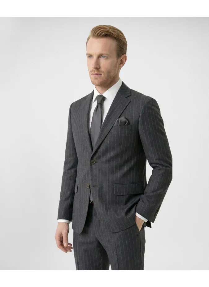 Grey Pinstripe Suit| JOHN TWEED TAILORED