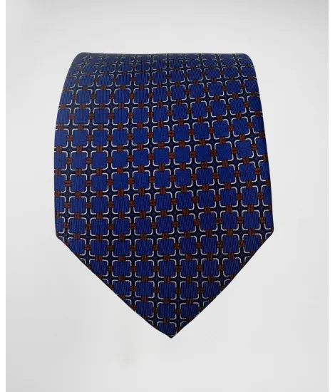Corbata Azul Marino y Marrón| JOHN TWEED TAILORED