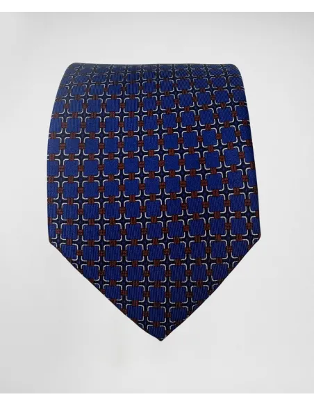 Corbata Azul Marino y Marrón| JOHN TWEED TAILORED