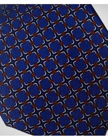 Corbata Azul Marino y Marrón| JOHN TWEED TAILORED