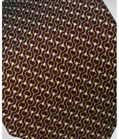 Beige Tie with Navy Pattern| JOHN TWEED TAILORED 2