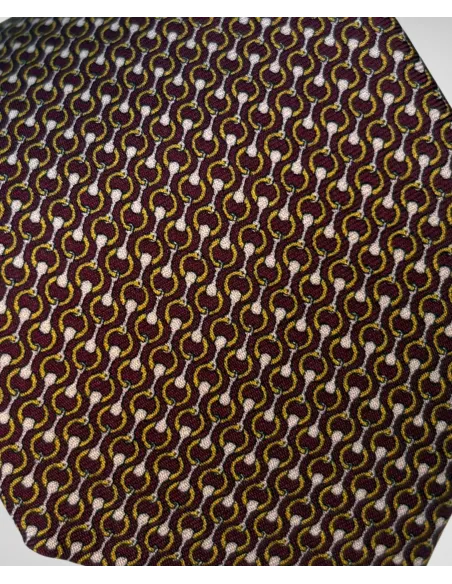 Corbata Marrón con Diseño Camel| JOHN TWEED