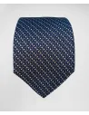 Corbata Azul con Diseño Beige| JOHN TWEED
