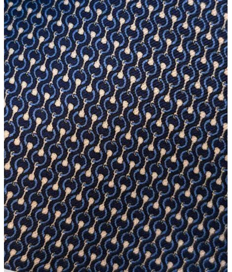 Gravata Azul com Desenho Bege| JOHN TWEED TAILORED 2