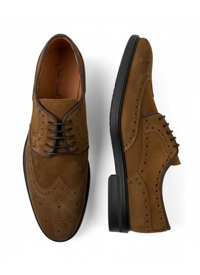Zapato Brogue Camel| JOHN TWEED