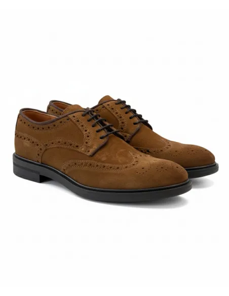 Camel Brogue Shoe| JOHN TWEED TAILORED
