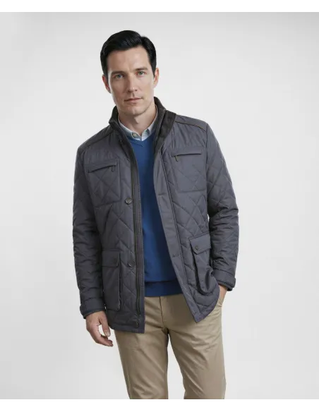 Parka Alcochoada Marinho| JOHN TWEED TAILORED