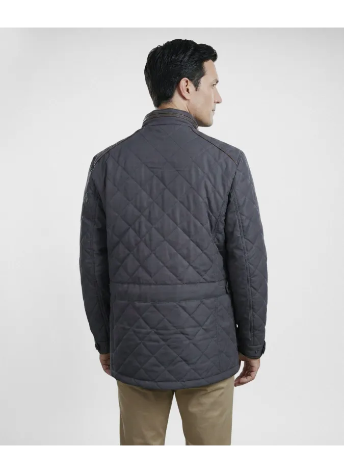Navy Padded Parka| JOHN TWEED TAILORED
