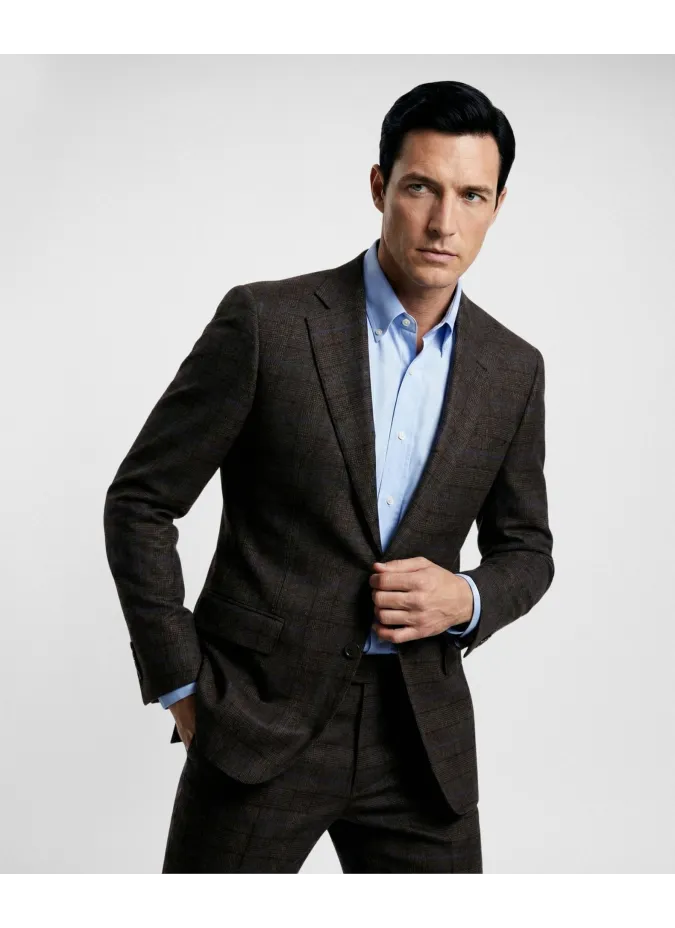 Brown Prince of Wales Suit| JOHN TWEED TAILORED