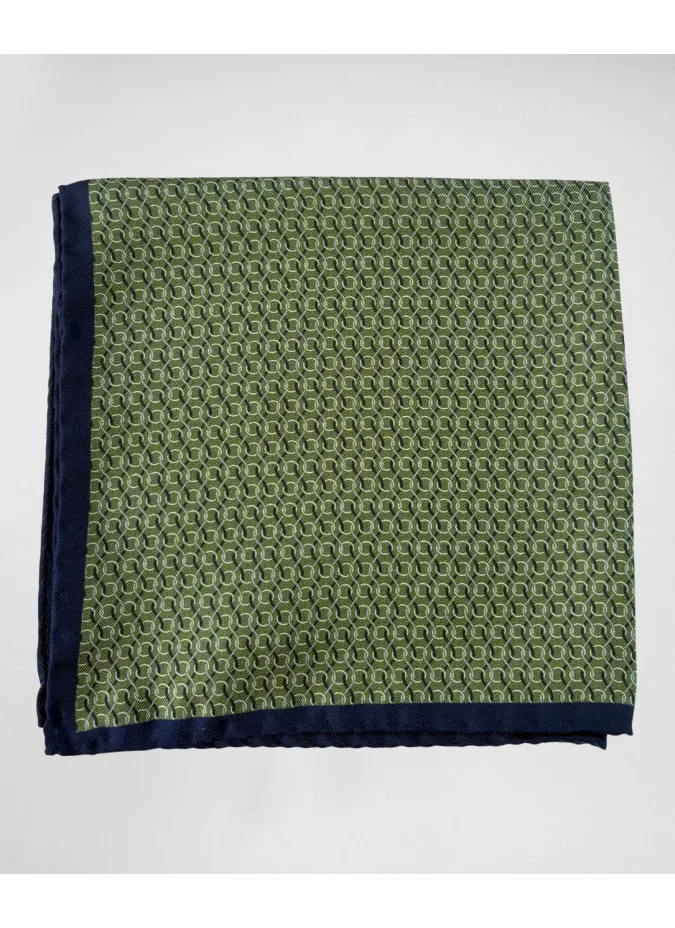 Lenço de Bolso de Seda com Padrão| JOHN TWEED