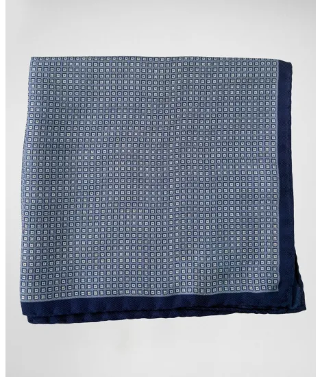 Silk Pocket Square with Pattern| JOHN TWEED TAILORED