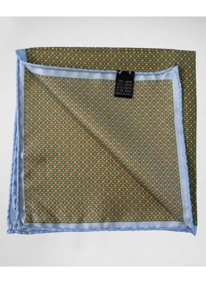 Lenço de Bolso de Seda com Padrão| JOHN TWEED