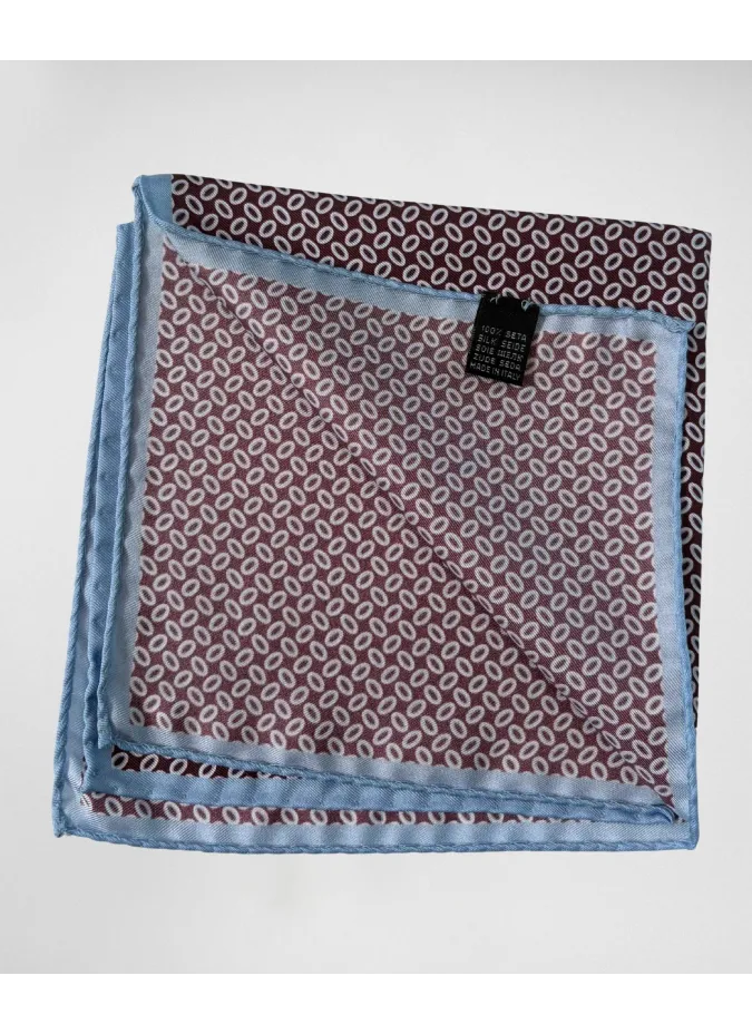Lenço de Bolso de Seda com Padrão| JOHN TWEED