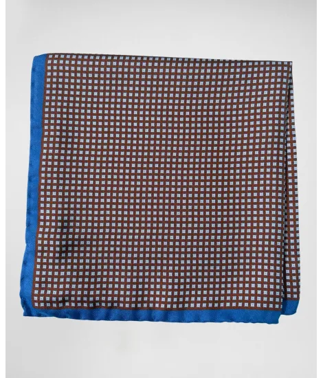 Silk Pocket Square with Pattern| JOHN TWEED TAILORED