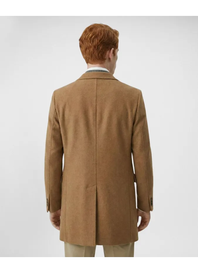 CAMEL WOOL/MOHAIR OVERCOAT | JOHN TWEED TAILORED