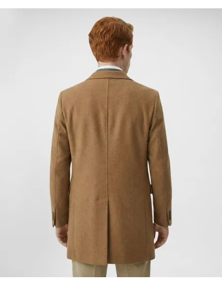 CAMEL WOOL/MOHAIR OVERCOAT | JOHN TWEED TAILORED