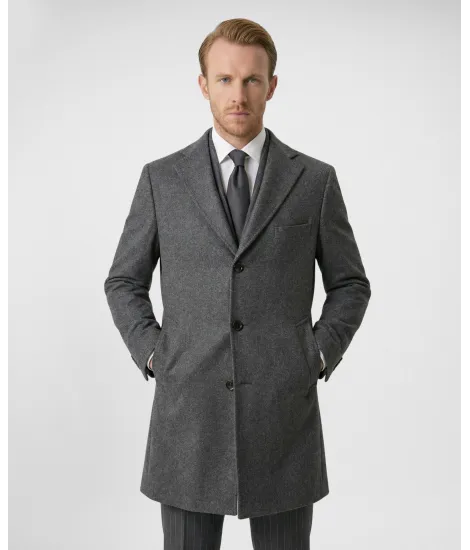 Abrigo Gris 100% Cachemir | Abrigos Invierno Piel | JOHN TWEED 2
