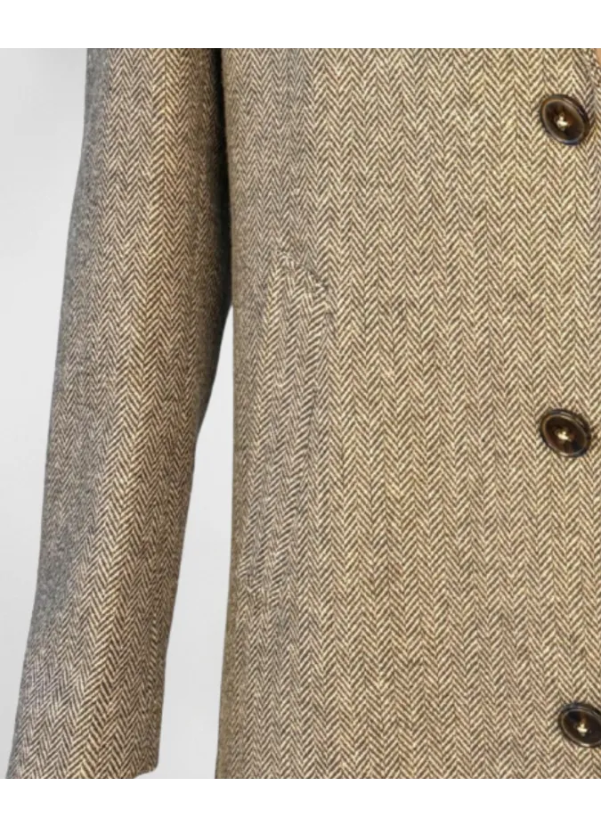 Abrigo de Lana Espiga Beige| JOHN TWEED