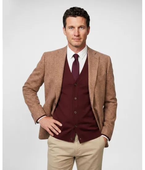 Blazer Camel Falso Liso| JOHN TWEED 2