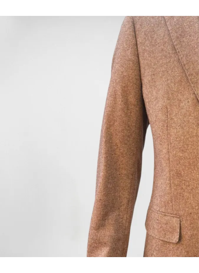 Blazer Falso Liso Camel| JOHN TWEED TAILORED