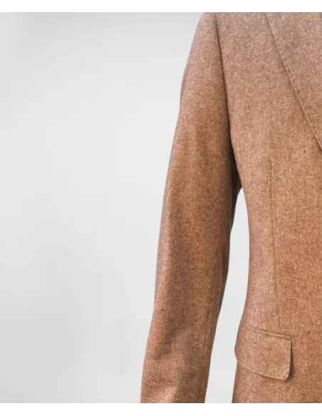 Camel Faux-Plain Blazer| JOHN TWEED TAILORED