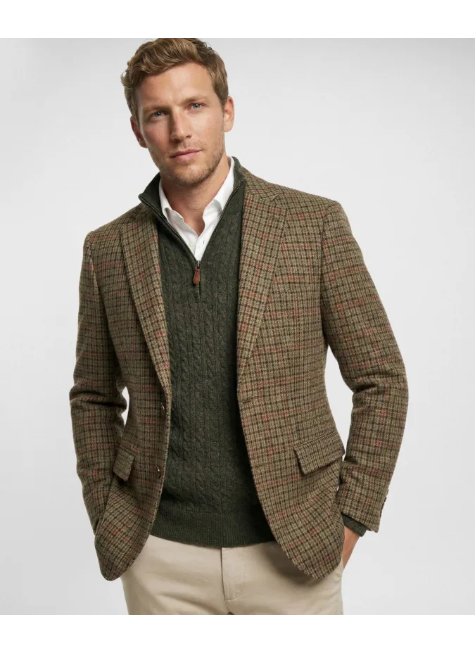 Blazer de Cuadros Verde| JOHN TWEED