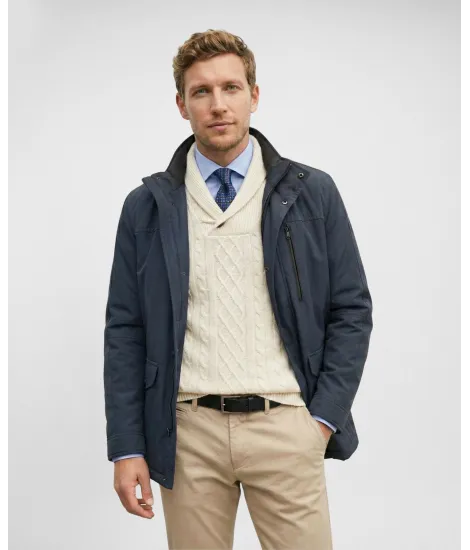 Blue Winter Parka| JOHN TWEED TAILORED