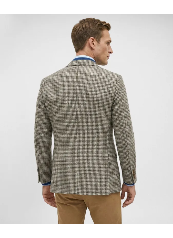 Blazer Pied Poule Camel| JOHN TWEED TAILORED