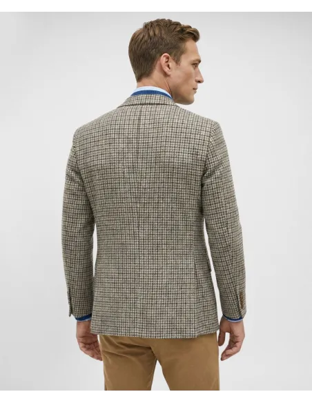 Blazer Pied Poule Camel| JOHN TWEED TAILORED