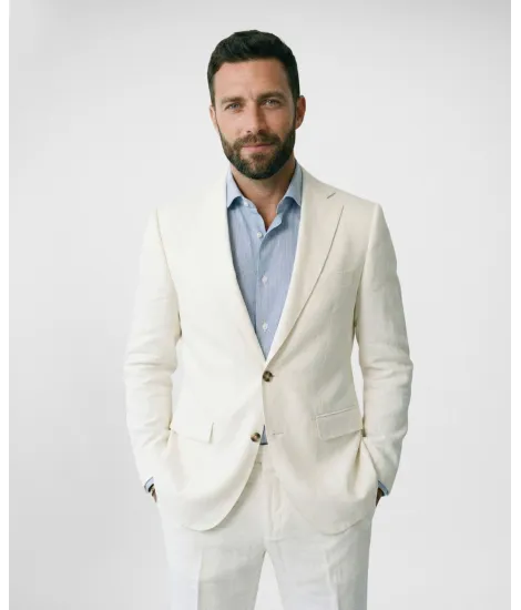 Pearl Linen Blazer| JOHN TWEED TAILORED