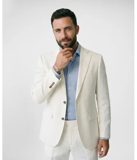 Pearl Linen Blazer| JOHN TWEED TAILORED 2