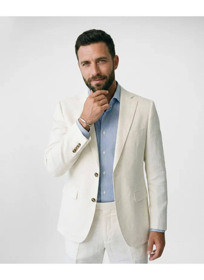 Pearl Linen Blazer| JOHN TWEED TAILORED