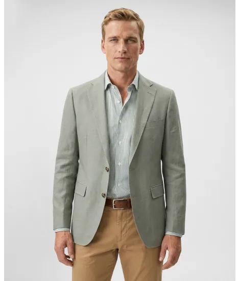 Blazer de Linho Verde Seco| JOHN TWEED TAILORED