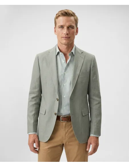 Blazer de Linho Verde Seco| JOHN TWEED TAILORED