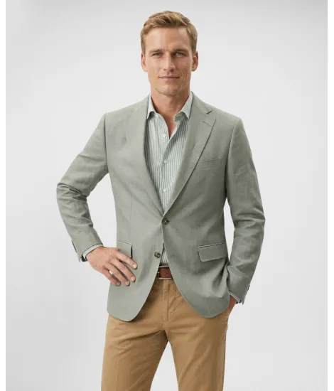 Blazer de lino verde seco| JOHN TWEED 2