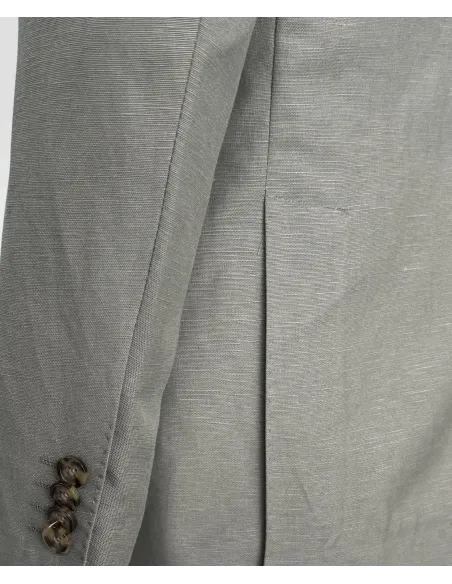 Blazer de lino verde seco| JOHN TWEED