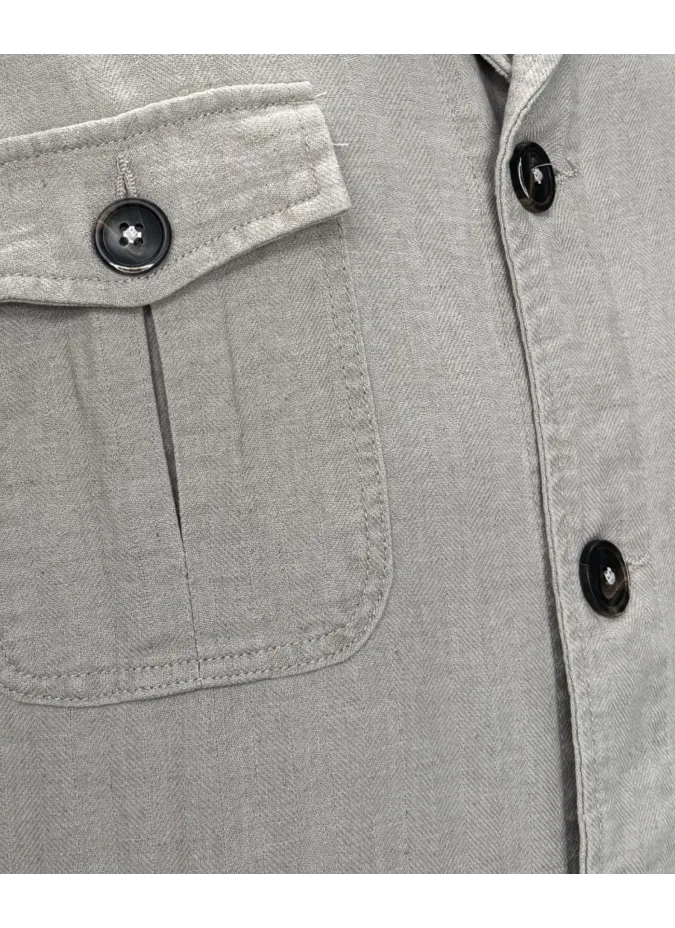 Parka de lino y algodón beige| JOHN TWEED