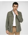Parka de Linho e Algodão Verde| JOHN TWEED TAILORED