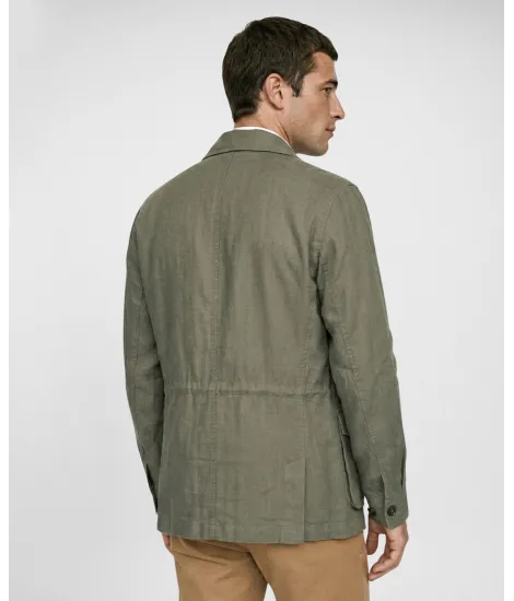 Parka de Linho e Algodão Verde| JOHN TWEED TAILORED 2