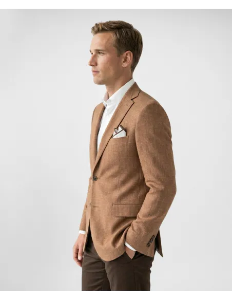Blazer de Lã Espinha Camel| JOHN TWEED TAILORED