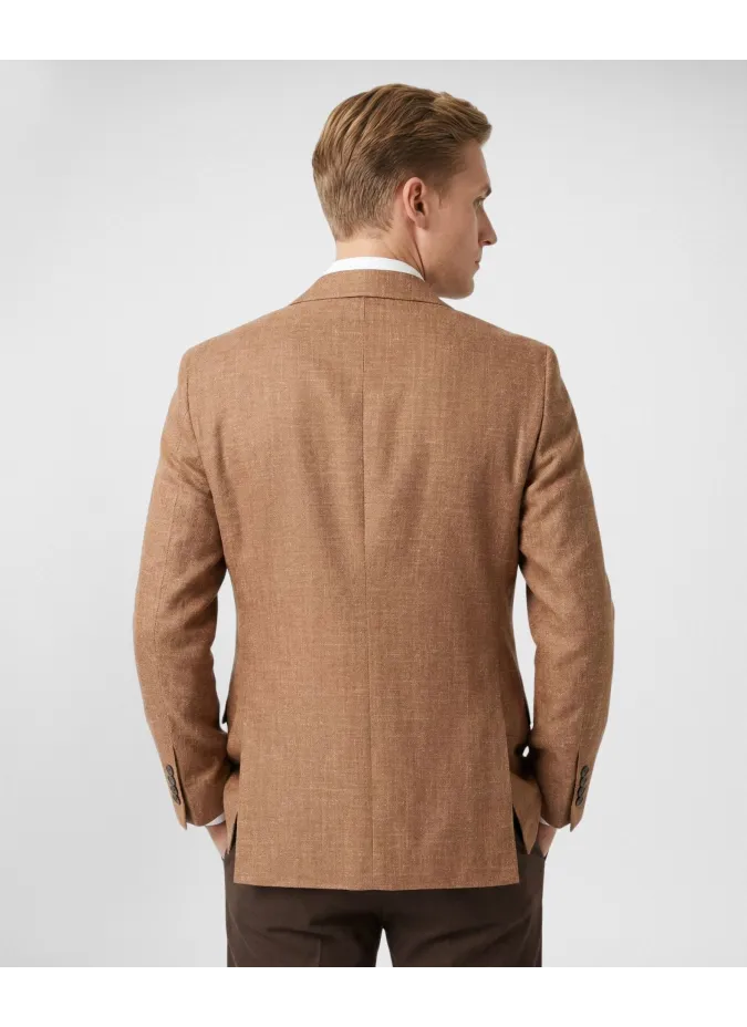 Blazer de Lã Espinha Camel| JOHN TWEED TAILORED