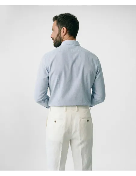 Pearl White Linen Trousers