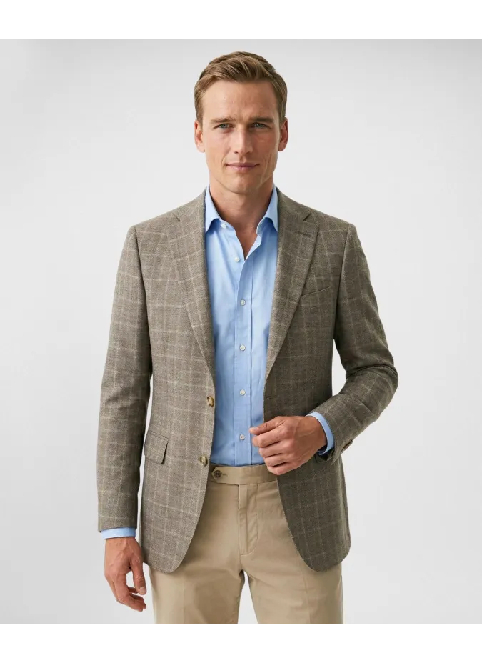 Camel Prince of Wales Blazer| JOHN TWEED TAILORED