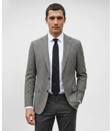 Blazer Pied Poule Camel| JOHN TWEED TAILORED