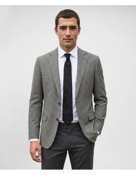 Blazer Pata de Gallo Camel| JOHN TWEED