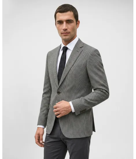 Camel Houndstooth Blazer| JOHN TWEED TAILORED 2