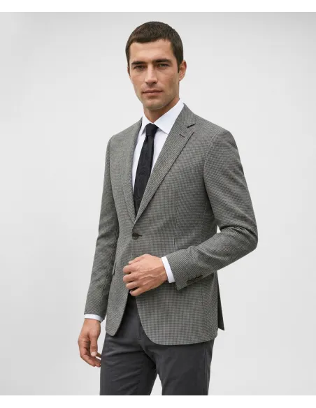 Blazer Pata de Gallo Camel| JOHN TWEED