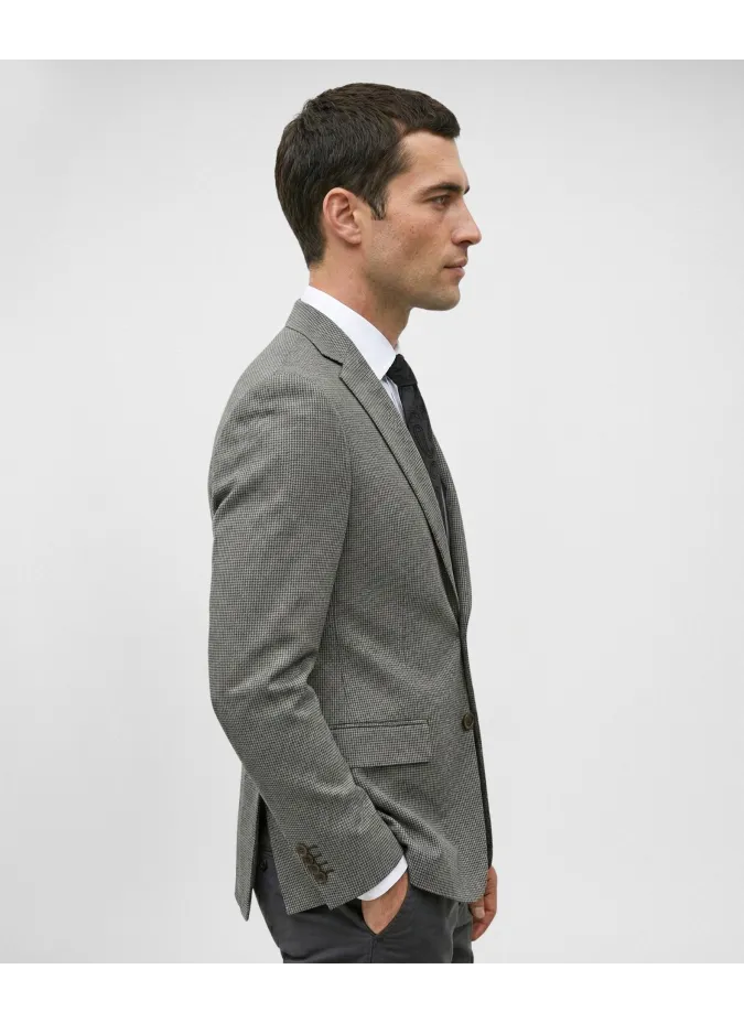 Camel Houndstooth Blazer| JOHN TWEED TAILORED