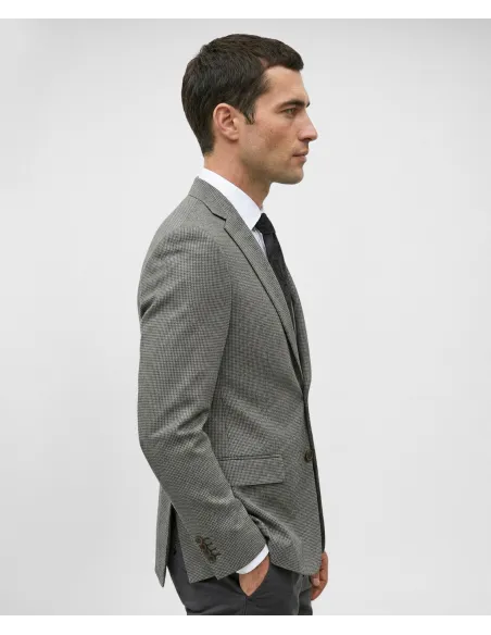 Blazer Pata de Gallo Camel| JOHN TWEED