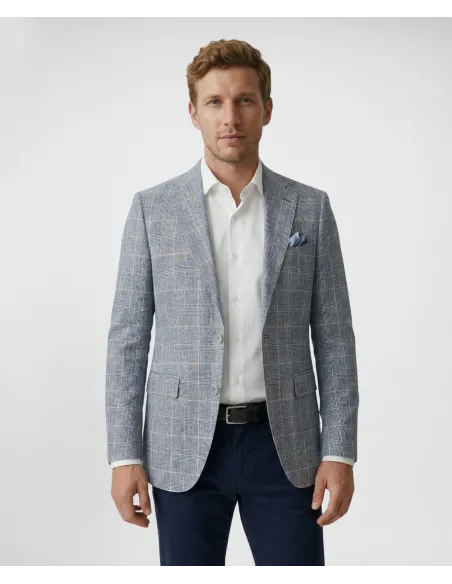 Blue Prince of Wales Blazer| JOHN TWEED TAILORED